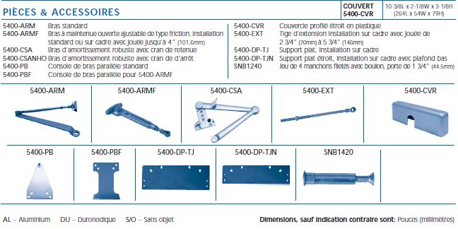 accessoires 5400